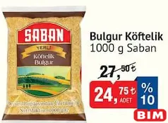 SABAN BULGUR KÖFTELİK 1000 G fiyat ve kampanya bilgisi
